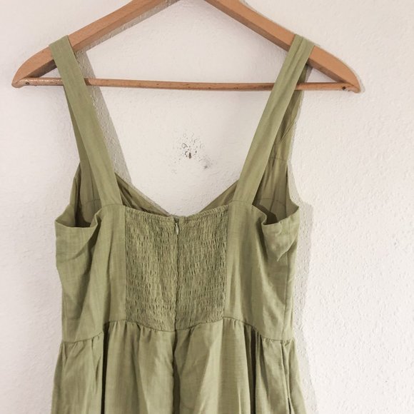 Lulu's Green Corset Linen Blend Jumpsuit Size Medium - Picture 6 of 8